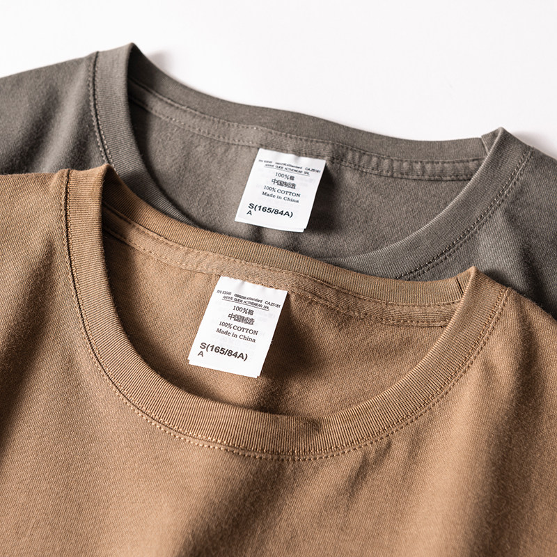 공장에서 직접  그만한 가치가 있습니다  남성과 여성을 위한 200G 헤비급 순면 반팔 티셔츠 아메리칸 캐주얼 솔리드 컬러 루즈