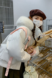 设计款2024新款撞色拼接加厚大毛领加厚棉衣8166-P165-K248，女装棉衣/棉服，浙宝173