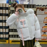 设计款2024新款撞色拼接加厚大毛领加厚棉衣8166-P165-K248，女装棉衣/棉服，浙宝173