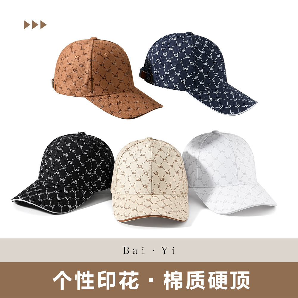 定制LOGO2025新款字母印花棒球帽女款个性潮流鸭舌帽百搭显脸小