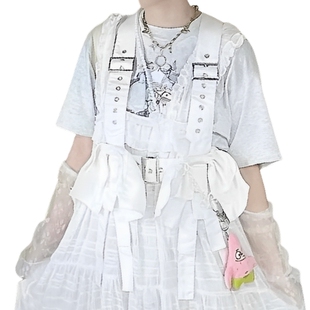 定制2025暗黑系先锋设计师小众品牌女装不规则蝴蝶结拼接马夹时髦