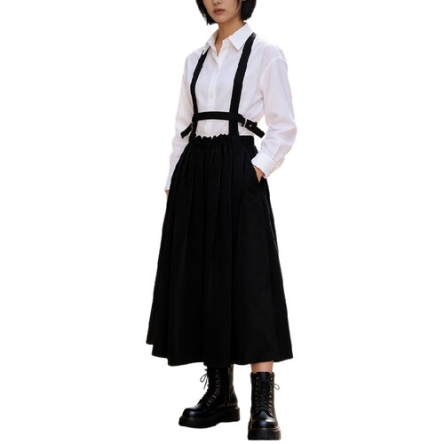2026春夏新款女装不规则拼接背带连衣裙时髦镂空暗黑系先锋设计师