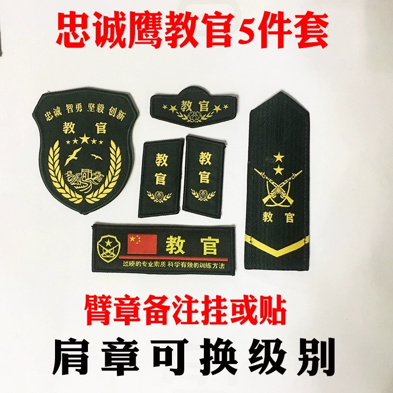 学生团体军训教官标志户外训练营训练订做魔术贴胸标领章袖章标志