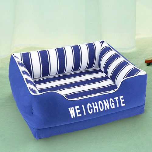 狗窝可拆洗四季通用特厚帆布博美泰迪比熊小中型宠物犬猫窝沙发垫