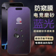 适用苹果16磨砂蓝光钢化膜iPhone15promax手机膜14听筒防尘一体13pro全屏12p无孔x防偷窥xr抗蓝光新款 xs贴16P