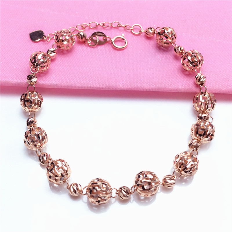 满洲里珠宝纯585紫金手链手链