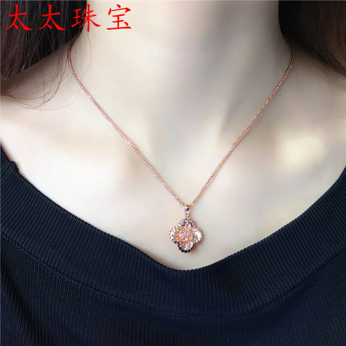 项链锁骨链吊坠拉丝工艺