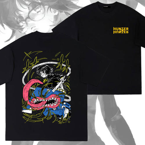 全职猎人小滴村崎联名长绒棉纯棉短袖t恤宽松上衣打底衫衣服动漫