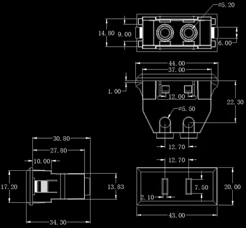 Карточная встроенная национальная двухфутная полоса защитная дверная розетка