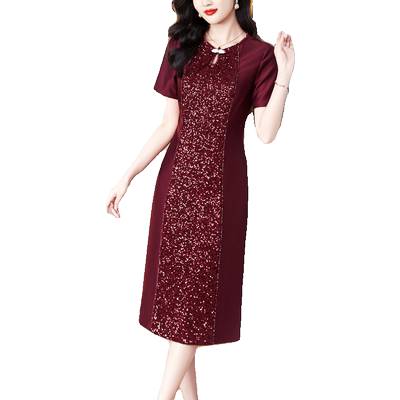 宴会礼服修身涤纶优雅端庄