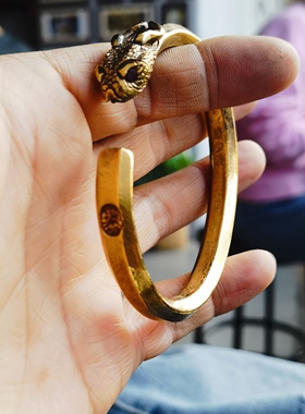 大圣黄金来料加工蛇形手镯卡镯金蛇手镯蛇化龙手镯新款手工