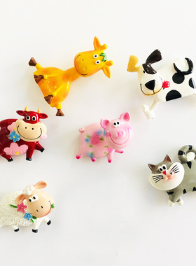 蒙娜丽莎梵高呐喊戴珍珠耳环的少女搞怪世界名画树脂磁性冰箱贴