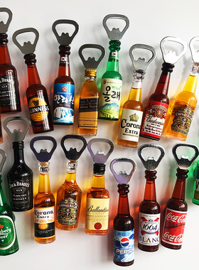 new开瓶器新款贴抖音同款酒瓶创意趣味卡通啤酒起子冰箱磁贴装饰