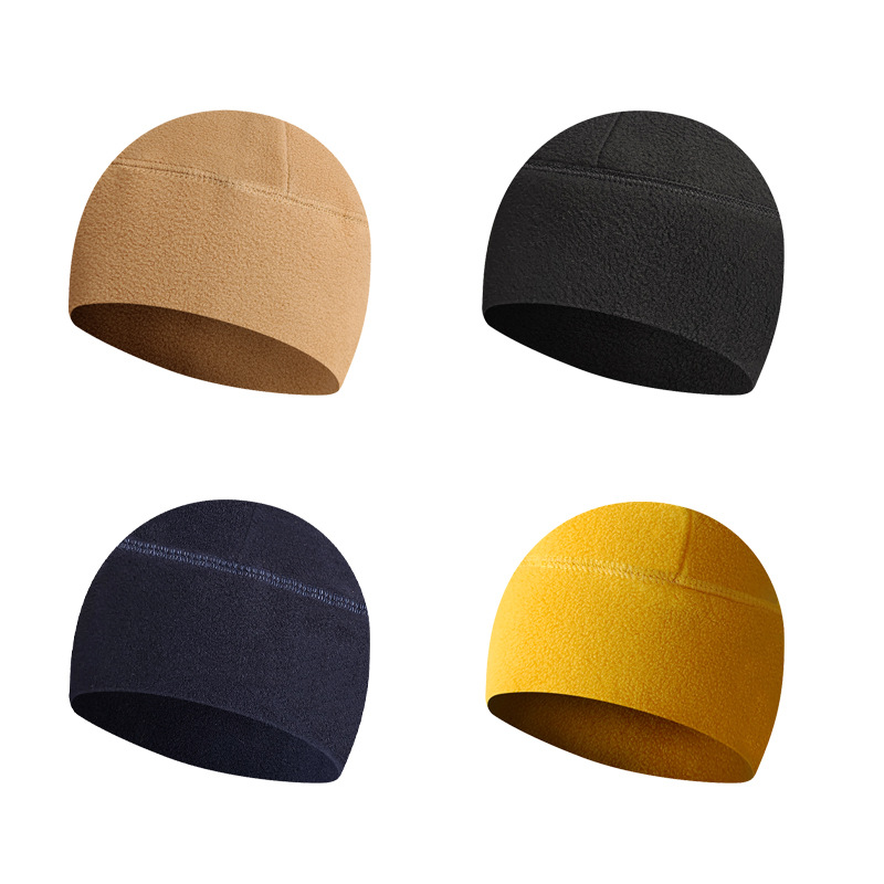 定制logo秋冬抓绒自行车保暖帽子头盔内胆骑行小帽户外登山运动滑