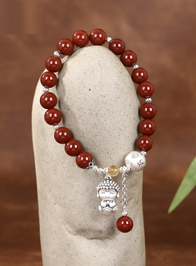 s999纯银莲花座佛手链