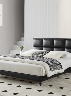 BC559生态真皮现代简约时尚软床