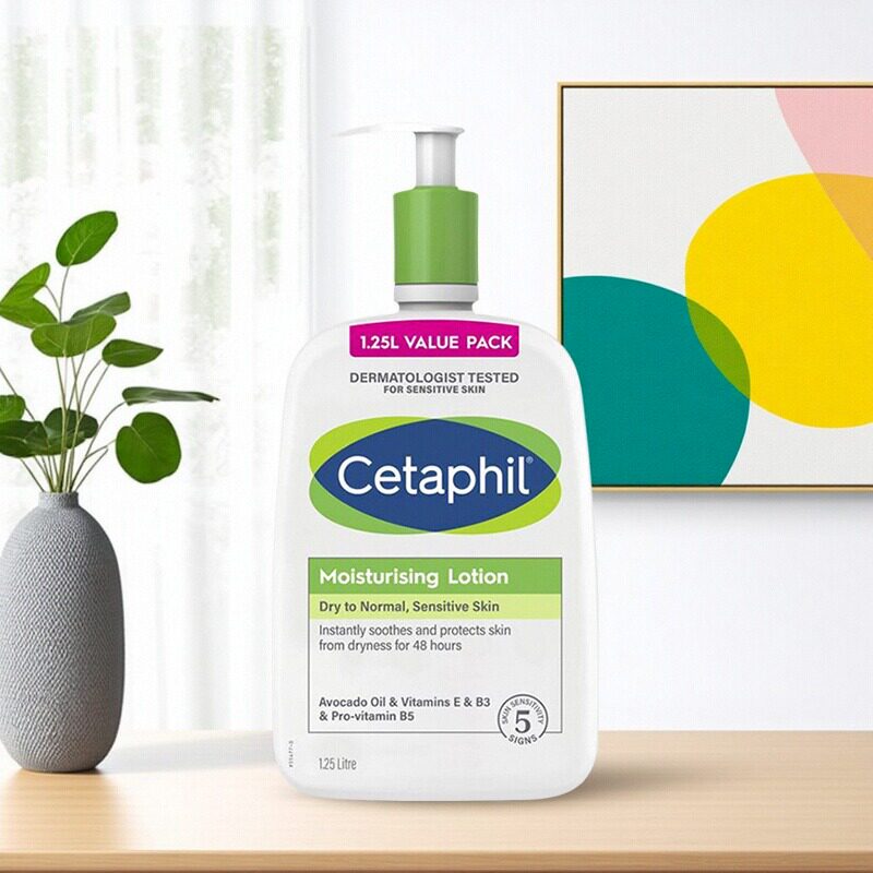 加产cetaphil丝塔芙润肤乳液身体乳1.25L大瓶全家成人儿童保湿乳
