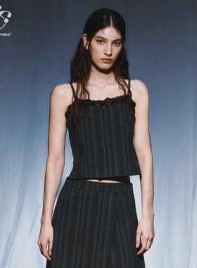 immune system免疫系统 优雅蕾丝 可调节拼接芭蕾风吊带上衣