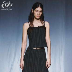 immune system免疫系统 优雅蕾丝 可调节拼接芭蕾风吊带上衣