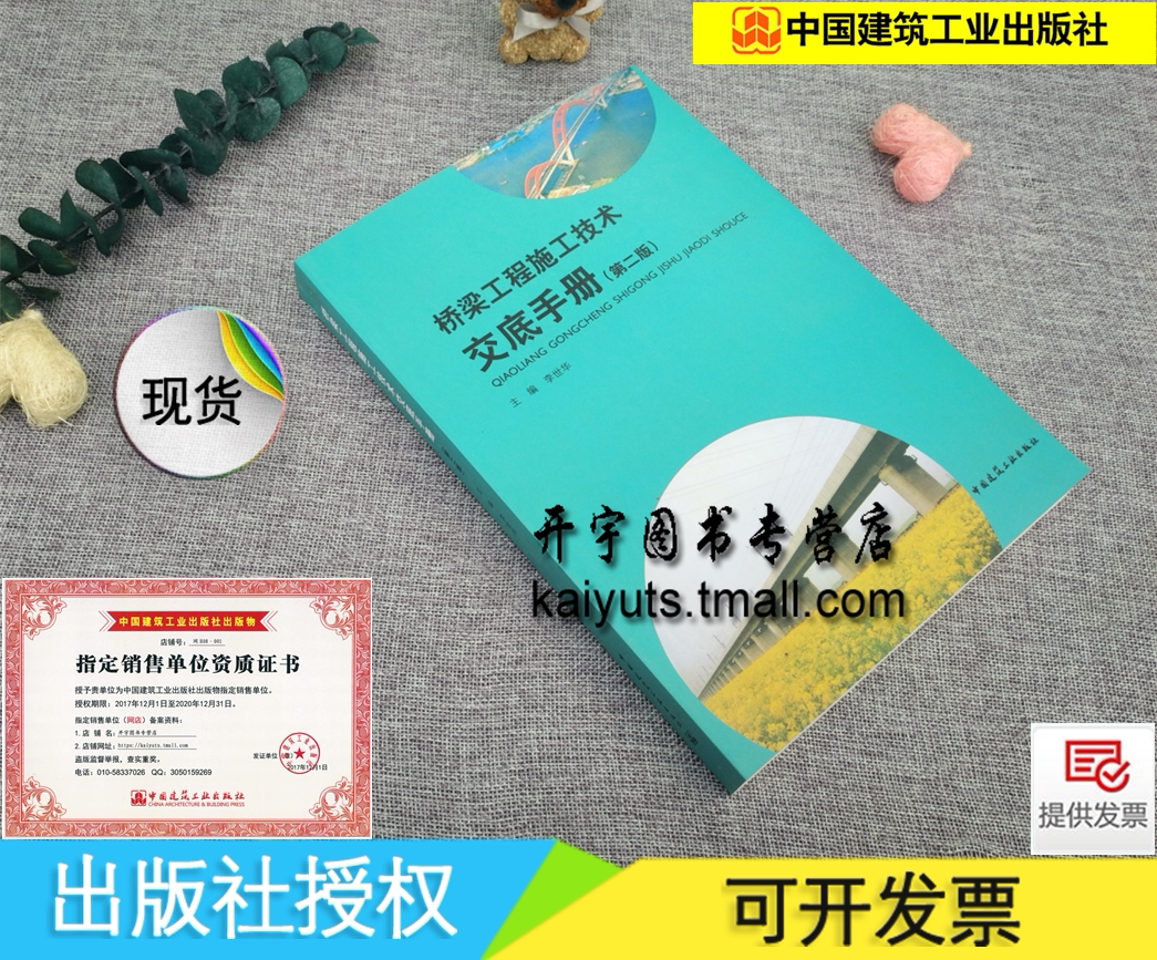 正版 桥梁工程施工技术交底手册(第二版)李世华编/桥梁工程设计施工监理管理资料技术人员使用 沉管隧道工程/中国建筑工业出版社