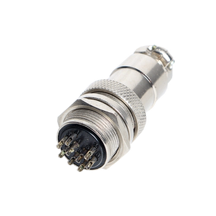 航空插头插座反装GX16-2芯3芯4芯5芯 铜芯镀金 连接器   开孔16mm