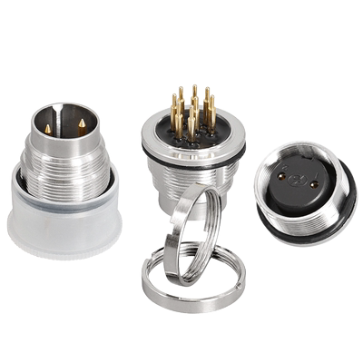 m16防水连接器pcb板式航空插头