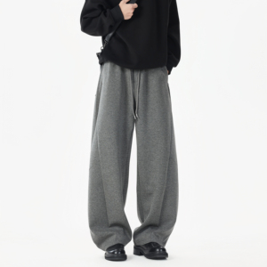 1016-K800-P45 美式弯刀休闲裤cleanfit垂感阔腿空气层卫裤,男装休闲裤,星座1016