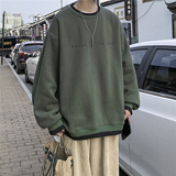 1016-BT76-P65美式高街刺绣加绒加厚卫衣男潮ins潮牌上衣，男装卫衣，星座1016