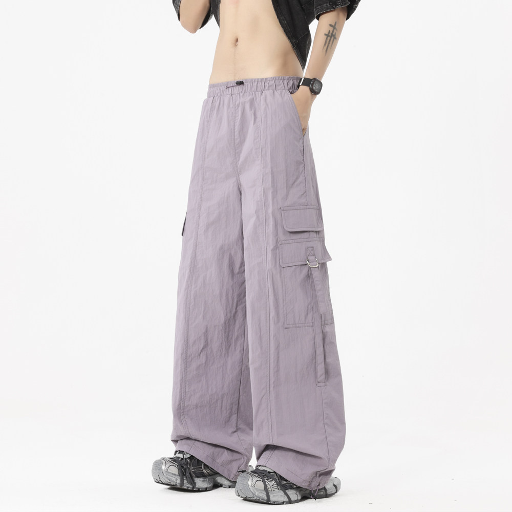1016-K323-P48现货夏季宽松工装阔腿裤男女简约户外薄款速干裤子,男装工装外套,星座1016