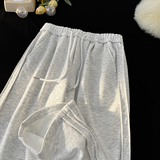 1016-K123-P48灰色弯刀卫裤cleanfit高级感拼接宽松运动裤子，男装休闲裤，星座1016