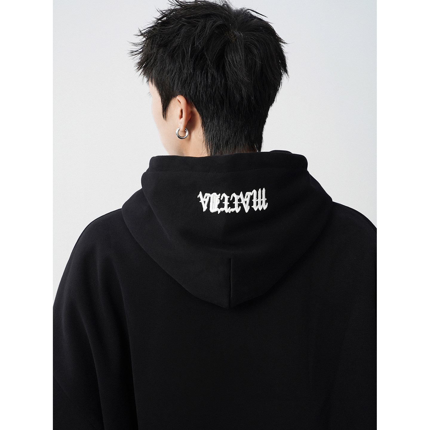 1016-WY111-P55现货420G重磅刺绣连帽卫衣潮牌宽松情侣套头帽衫,男装卫衣,星座1016