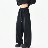 1016-K800-P45美式弯刀休闲裤cleanfit垂感阔腿空气层卫裤，男装休闲裤，星座1016