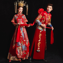 秀禾服新娘2020新款结婚礼服男女套装和服婚纱中式情侣龙凤褂秀禾
