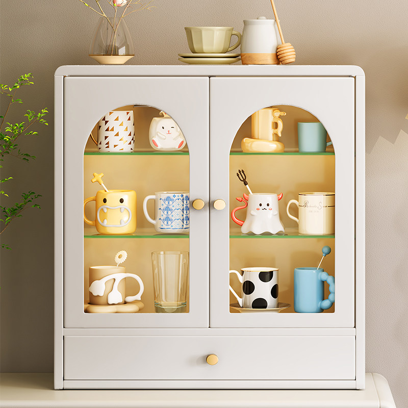 法式杯子收纳置物架水杯架子防尘杯柜台面桌面多功能茶杯具收纳架