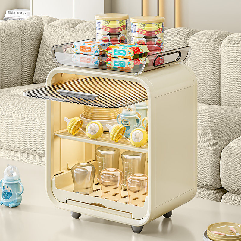 帅仕奶瓶收纳箱盒宝宝餐具碗筷杯子沥水置物架防尘婴儿辅食收纳柜,厨房/烹饪用具,厨房置物架/置物柜/角架,淘宝优惠券,粉丝福利购,淘宝优惠卷