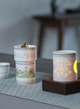 玉柏玲珑景德镇茶具套装喝茶中式青花瓷器茶杯壶轻奢高档陶瓷家用