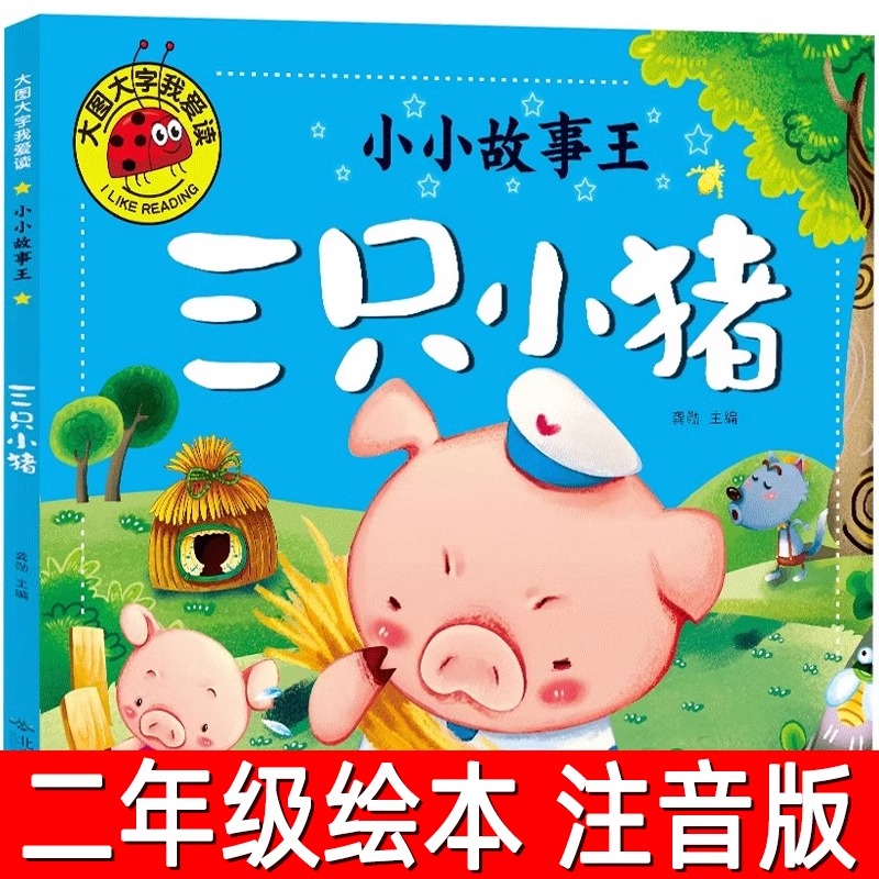 三只小猪 绘本（美）大卫·威斯纳，彭懿著二年级上册必读课外书一年级看幼儿园绘本3只小猪图画书立体书真实故事 非注音版