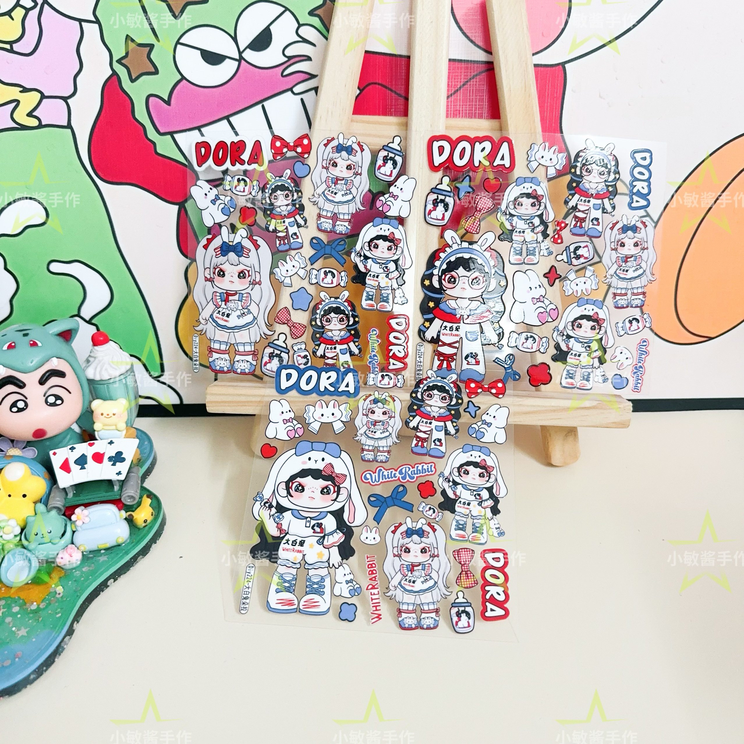 小敏酱 【Dora朵拉专属7链接】滴胶手机壳背卡定制适用于苹果安卓