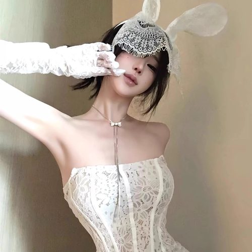 店主*绝美重工万圣节服装性感连衣裙蕾丝温柔包臀兔女郎制服