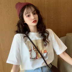 New print short sleeve T-shirt