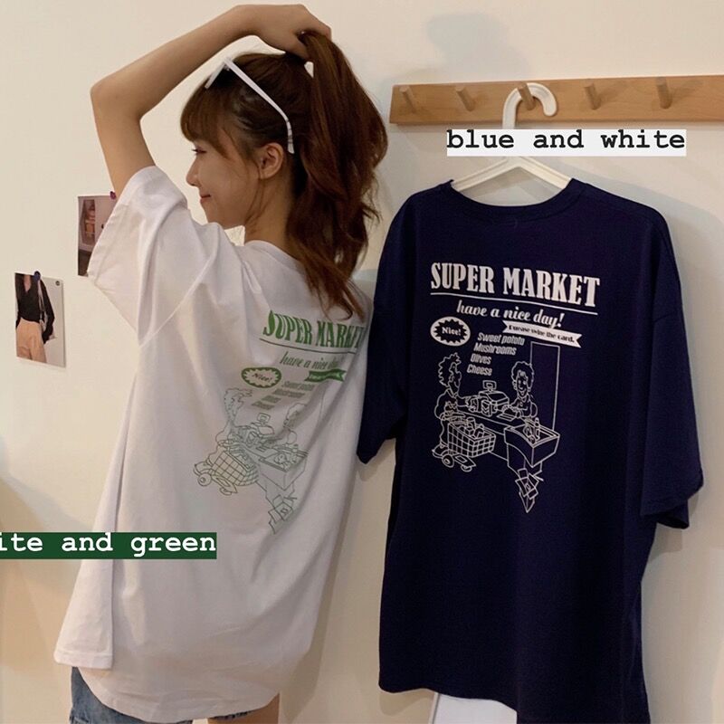 Real shot short sleeve T-shirt girl