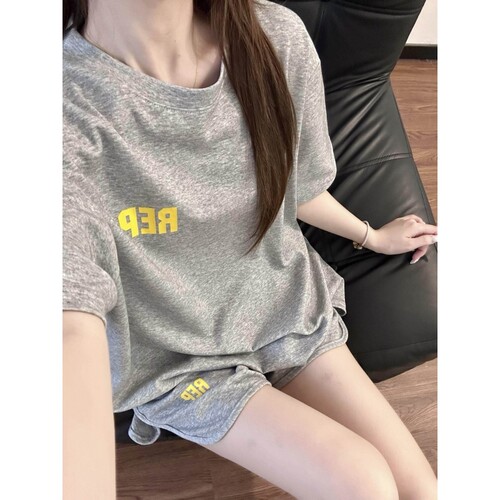 沐染家韩系简约慵懒睡衣女夏款