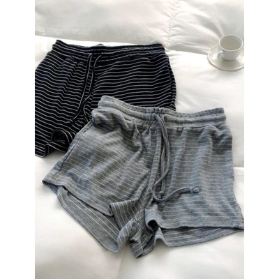 ins简约慵懒条纹睡裤女春夏季款