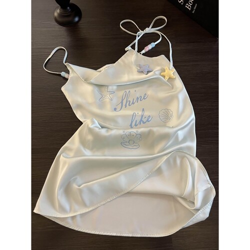 沐染家纯欲轻奢缎面冰丝睡裙女