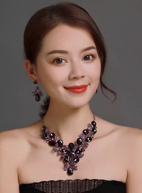 新款超闪花朵欧美水晶女走秀旗袍