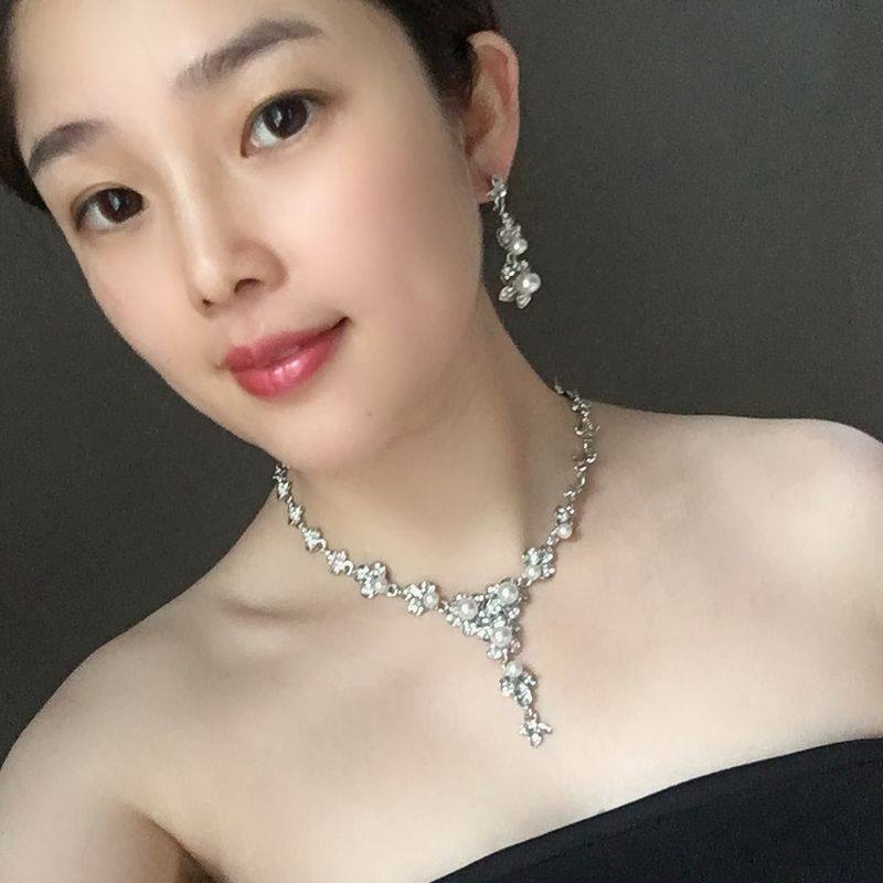 流行套装耳环配饰礼服合金项链