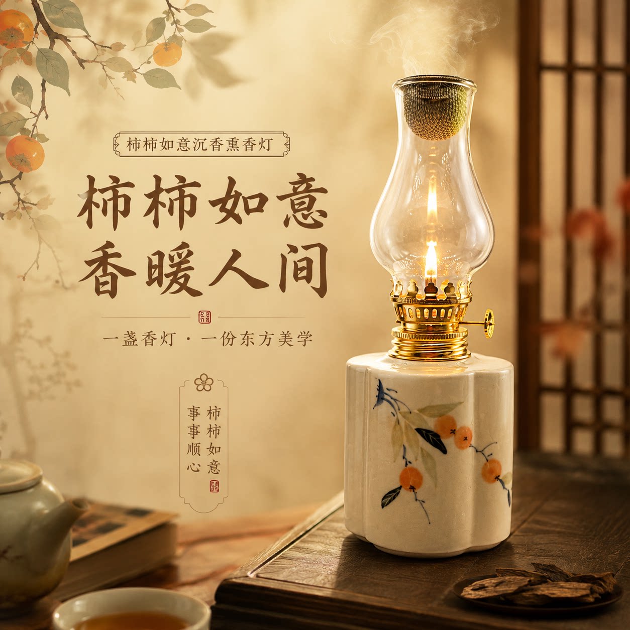 沉陷香薰灯复古创意酥油灯香薰炉图片