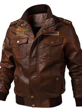 捡漏 美国空军飞行员皮衣哈雷机车骑行服飞行服多标A2大码皮夹克