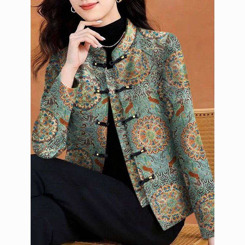 加绒加厚冬季国风立领长袖t恤加绒防寒保暖外穿开衫百搭盘扣上衣,女装/女士精品,短外套,淘宝优惠券,粉丝福利购,淘宝优惠卷