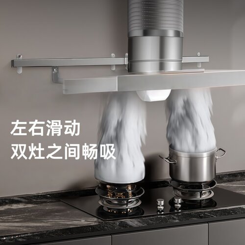 出租房简易抽油烟机厨房家用大吸力排气扇强力抽风机换气扇带滑轨